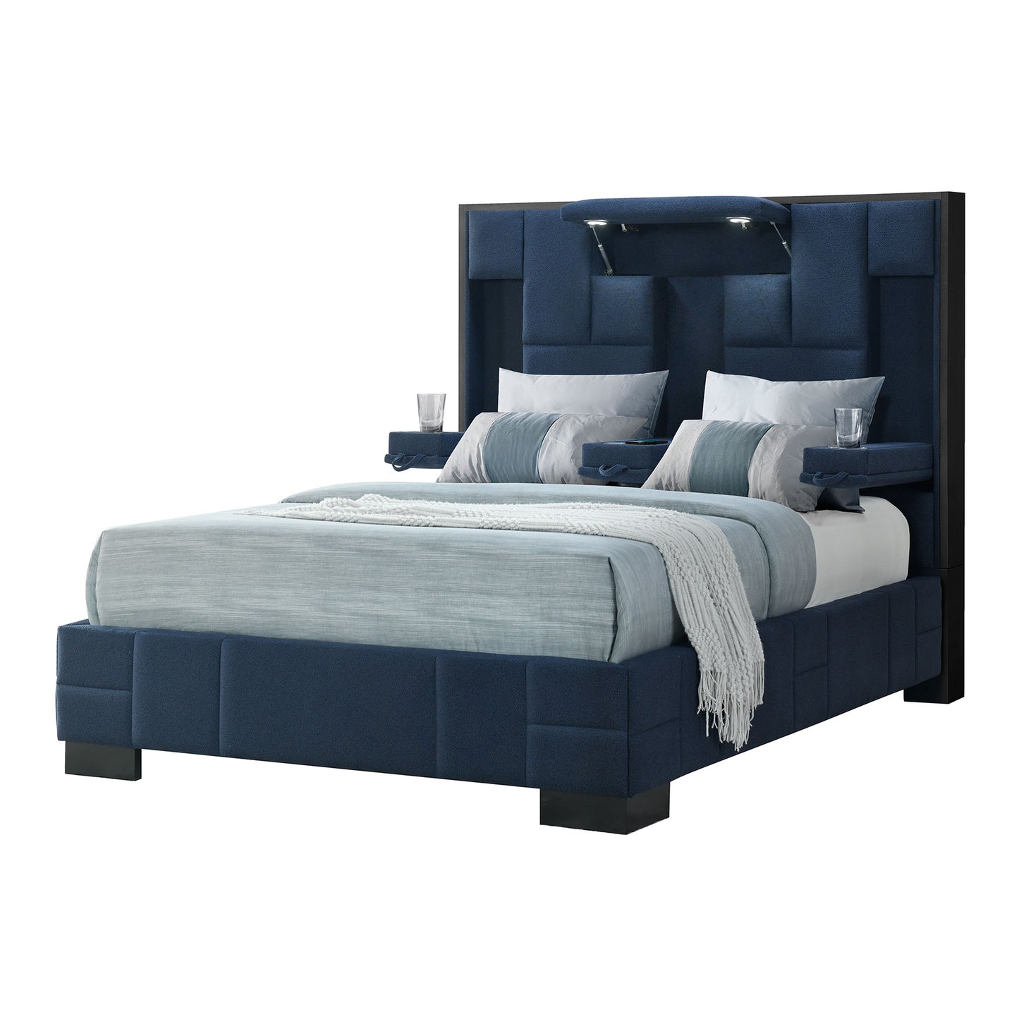 YARIS NAVY BLUE QUEEN BED