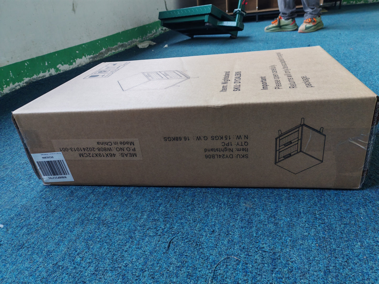 Rattan Nightstand, Wood End Table, Side Table with 2 Faux Rattan-Decorated Drawers, Bedside Table,Wood Accent Table with Storage for Livingroom, Bedroom,Burly wood