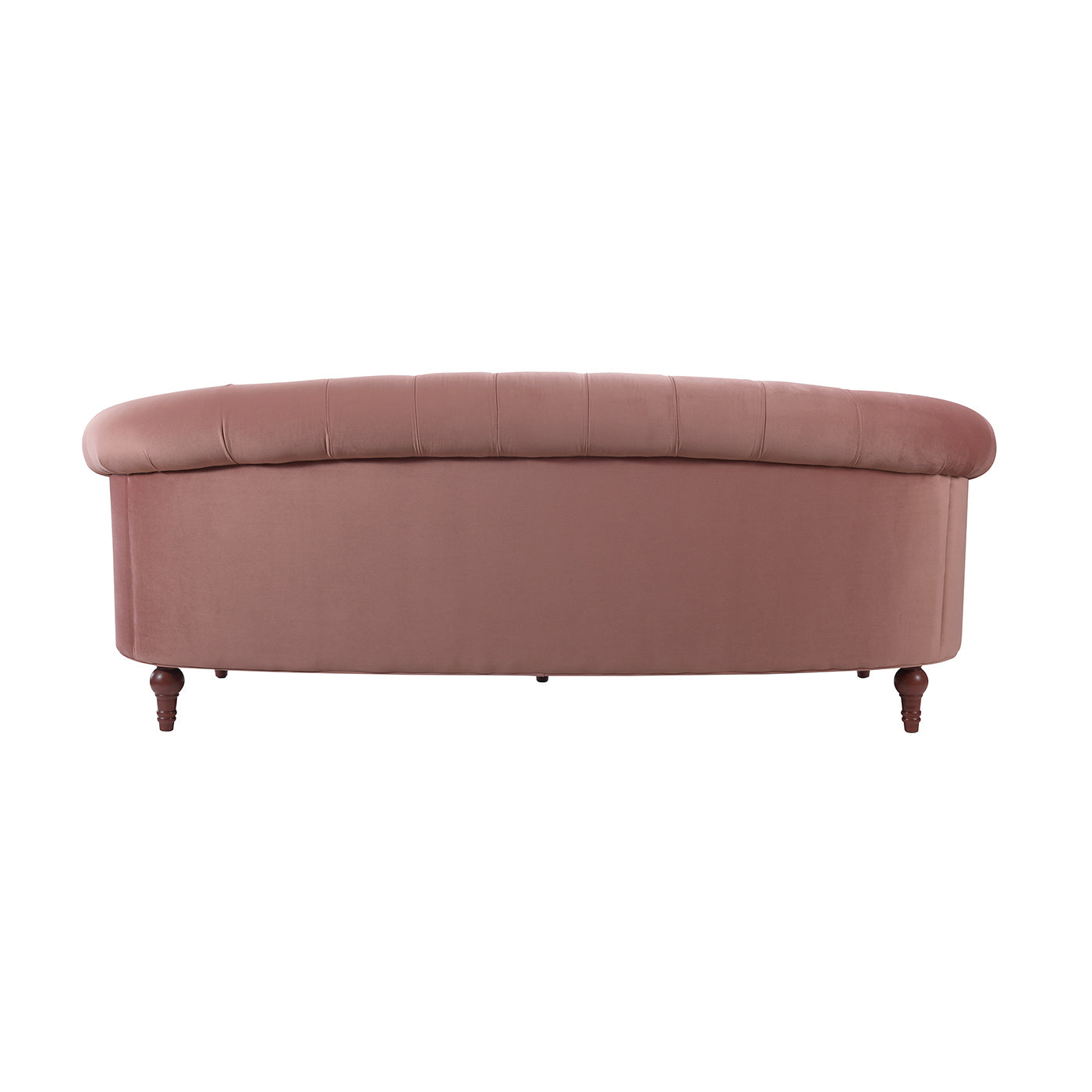 La Rosa Victorian Chesterfield Tufted Sofa, Ash Rose Pink Velvet