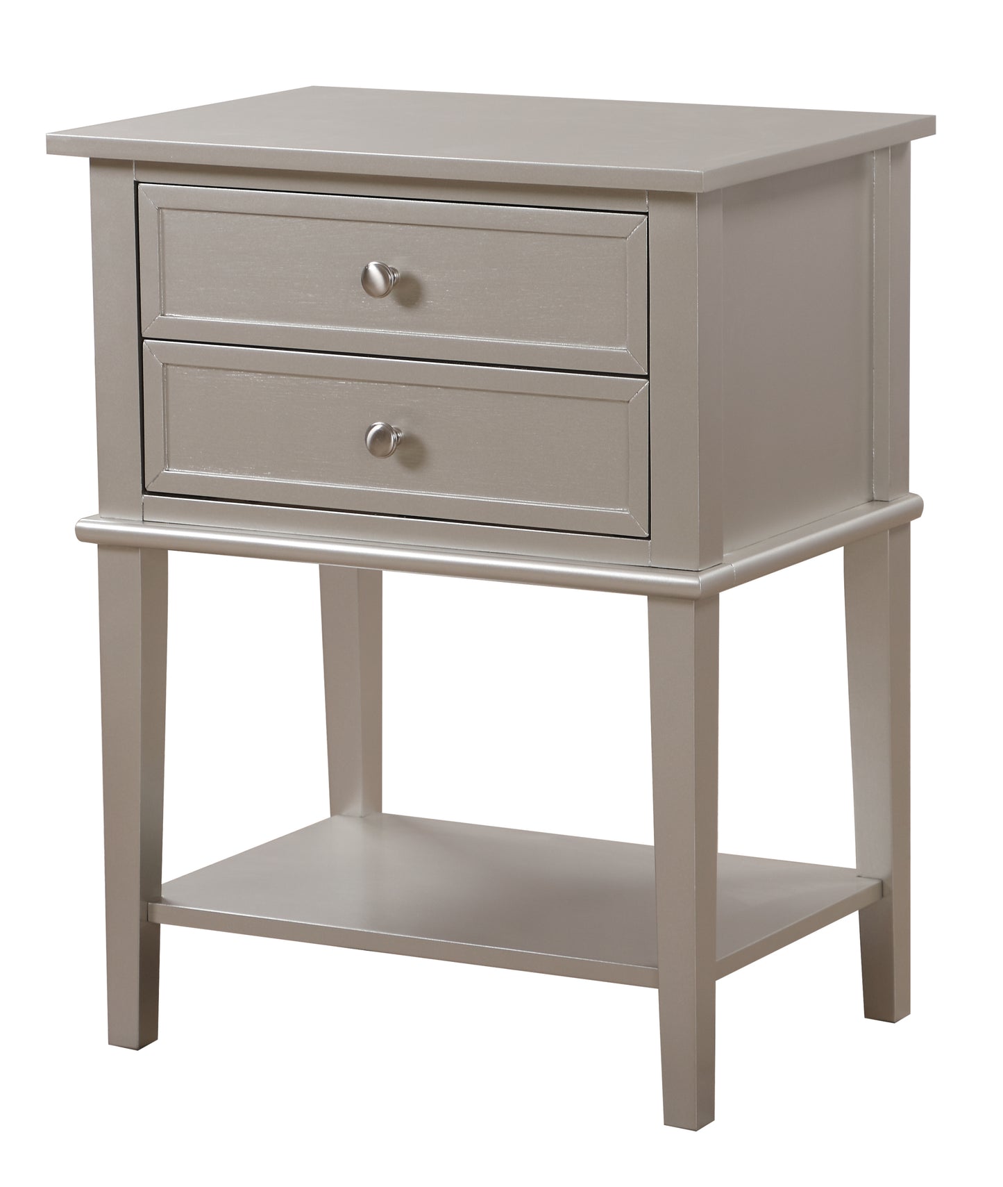 Stylish Silver Champagne Nightstand