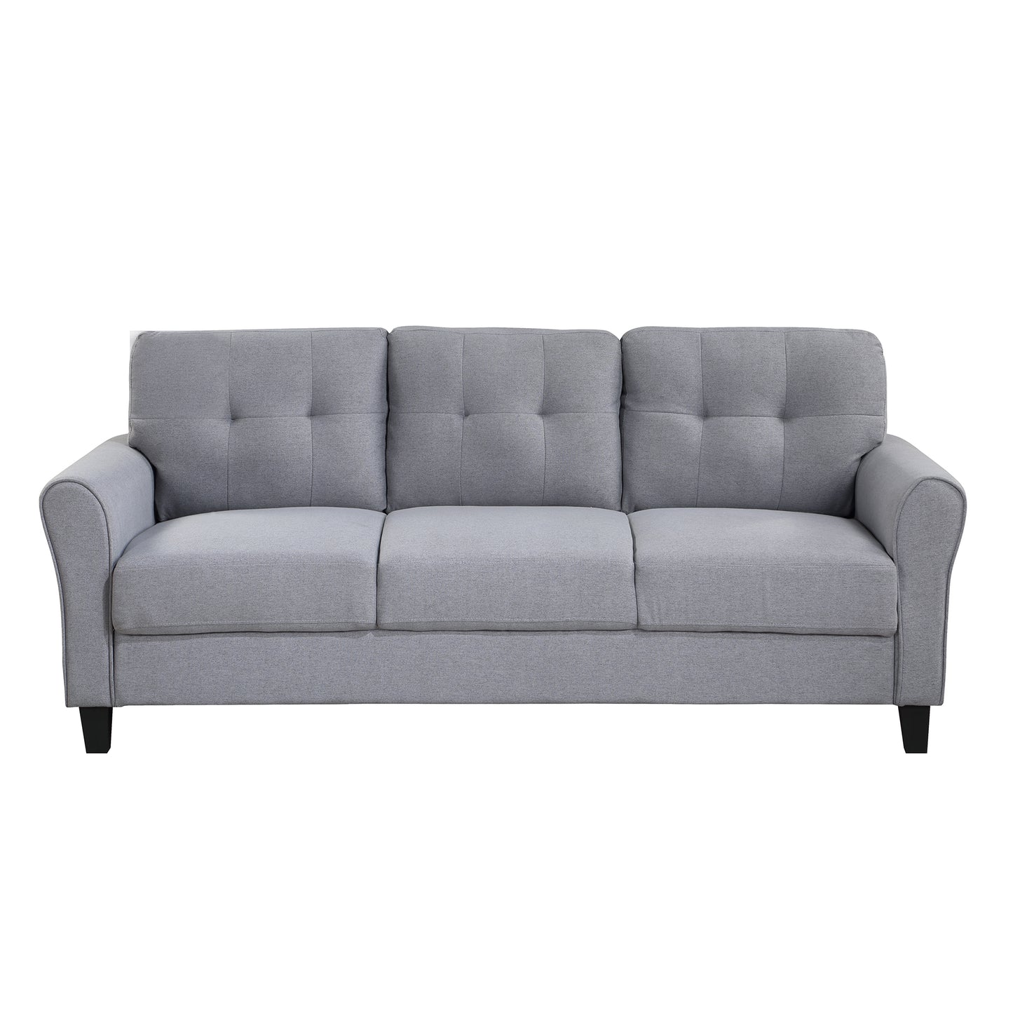 79.9" Modern Living Room Sofa Linen Upholstered Couch Furniture for Home or Office ,Light Grey*Blue,(3-Seat,Old Sku:WF288519AAC)