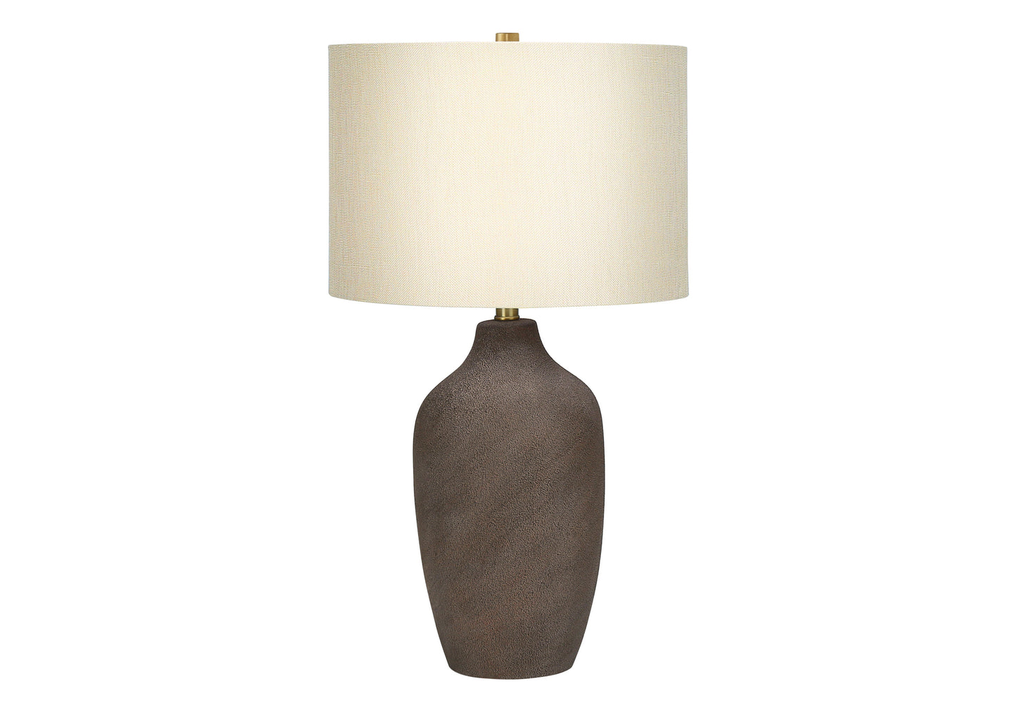 Lighting, 27"h, Table Lamp, Grey Ceramic, Beige Shade, Contemporary