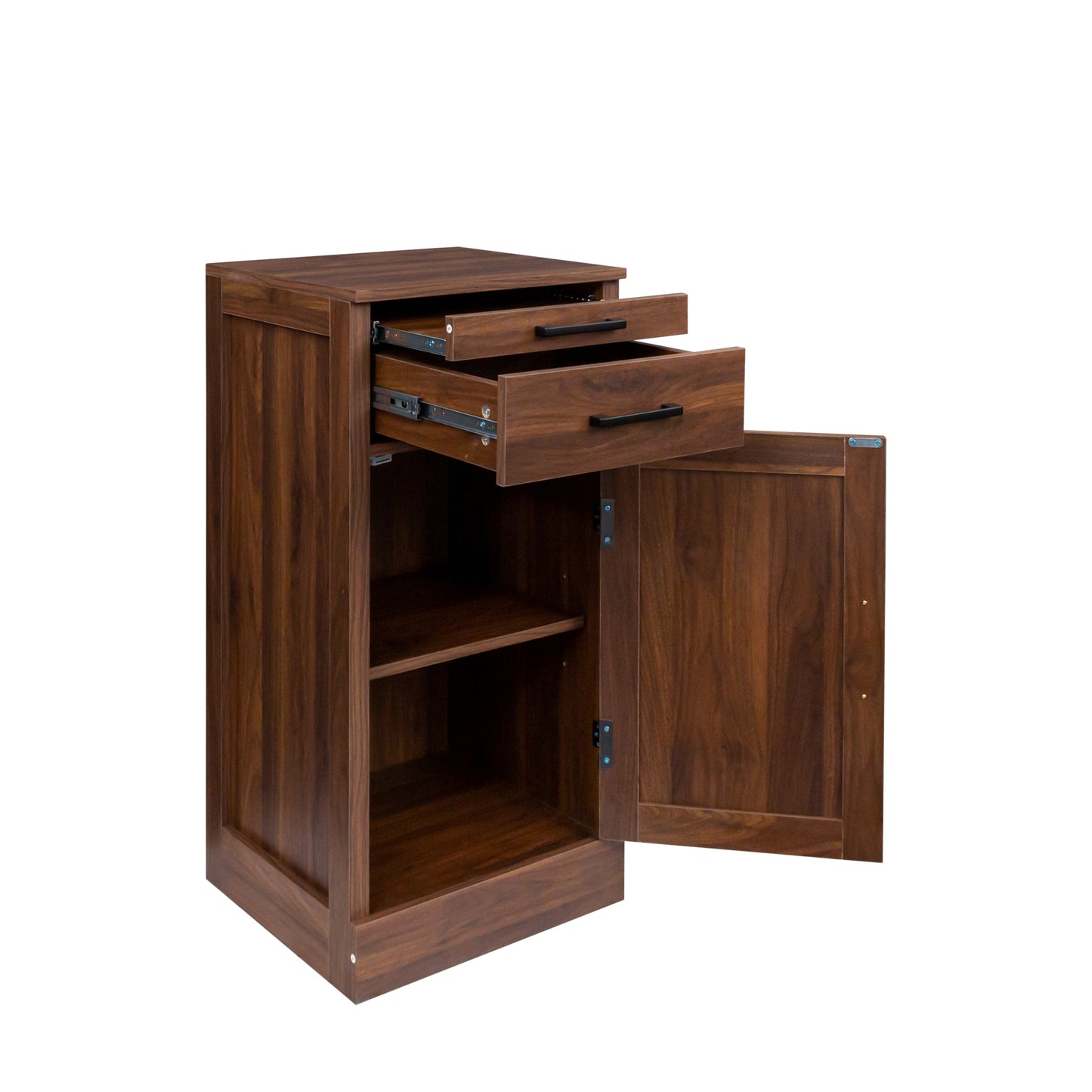 brown walnut color modular wine bar cabinet Buffet Cabinet with Hutch for Dining Room