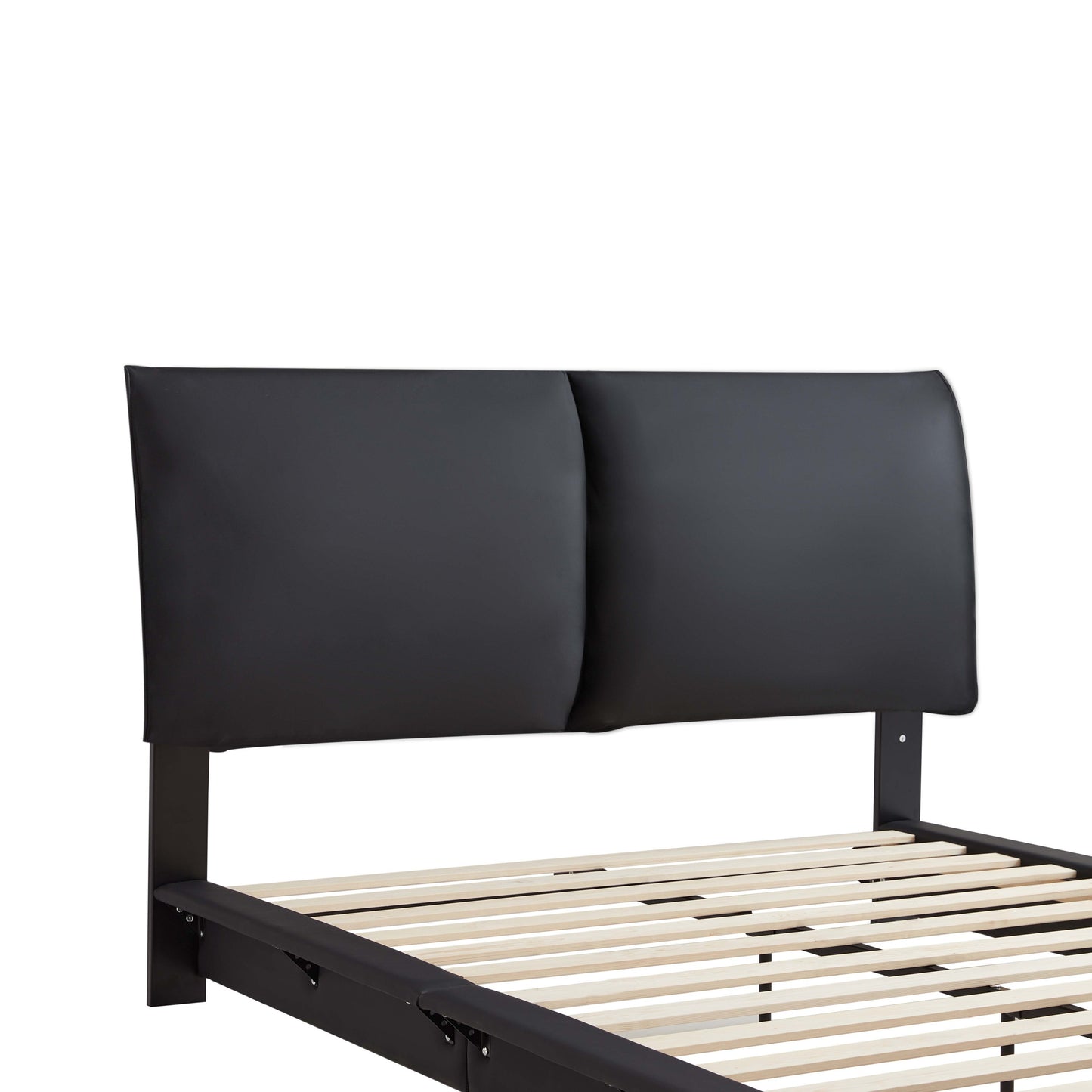 Upholstered Floating Bed Frame with Motion Activated LED Full Size