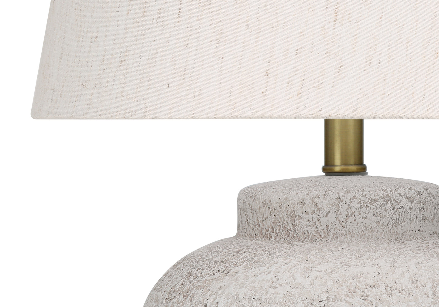 Lighting, 22"h, Table Lamp, Cream Concrete, Ivory / Cream Shade, Modern