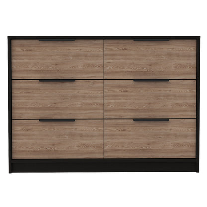 4 Drawer Double Dresser Maryland, Bedroom, Black / Pine