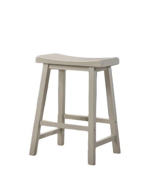 Set 17.5" of 2 Alonzo Light Gray Backless Ergonomic Counter Height Stool