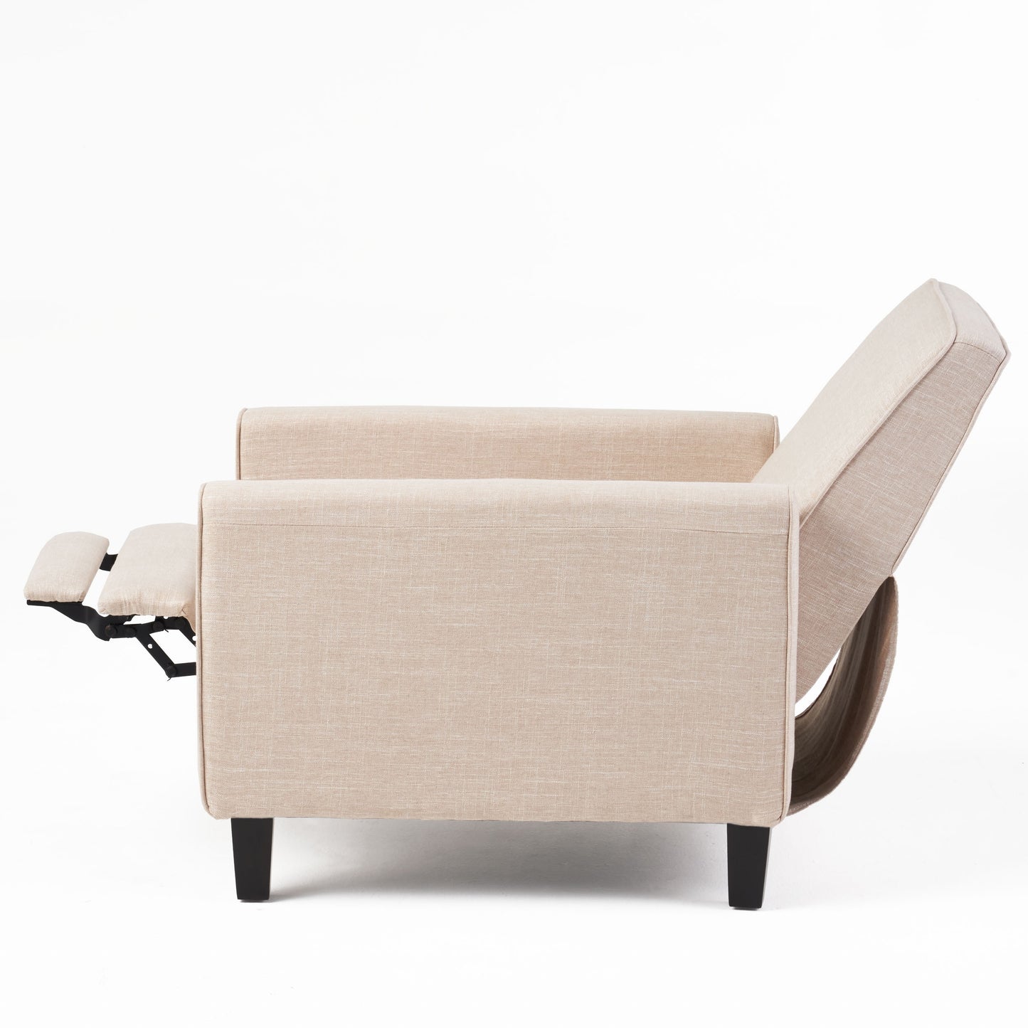 Light Beige Linen Push Back Chair for Elegant Home Décor