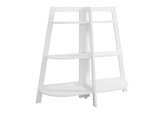 Bookshelf, Bookcase, Etagere, 3 Tier, 48"h, Office, Bedroom, White Laminate, Contemporary, Modern