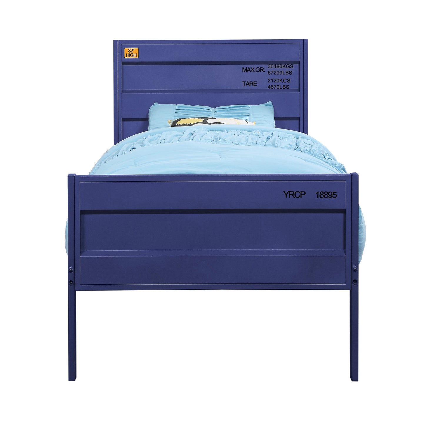 Blue Twin Platform Bed