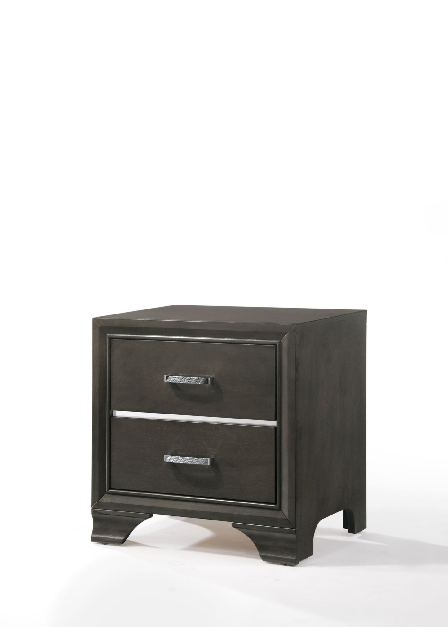 Carine II Gray Finish Nightstand