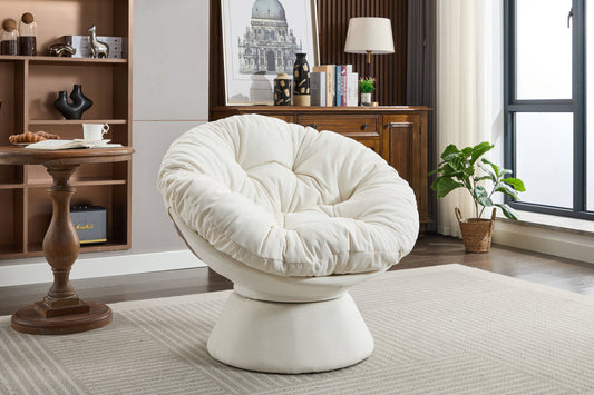 Oversized Swivel Accent Chair, 360 Swivel Barrel Chair, Papasan Chair for Living Room Bedroom