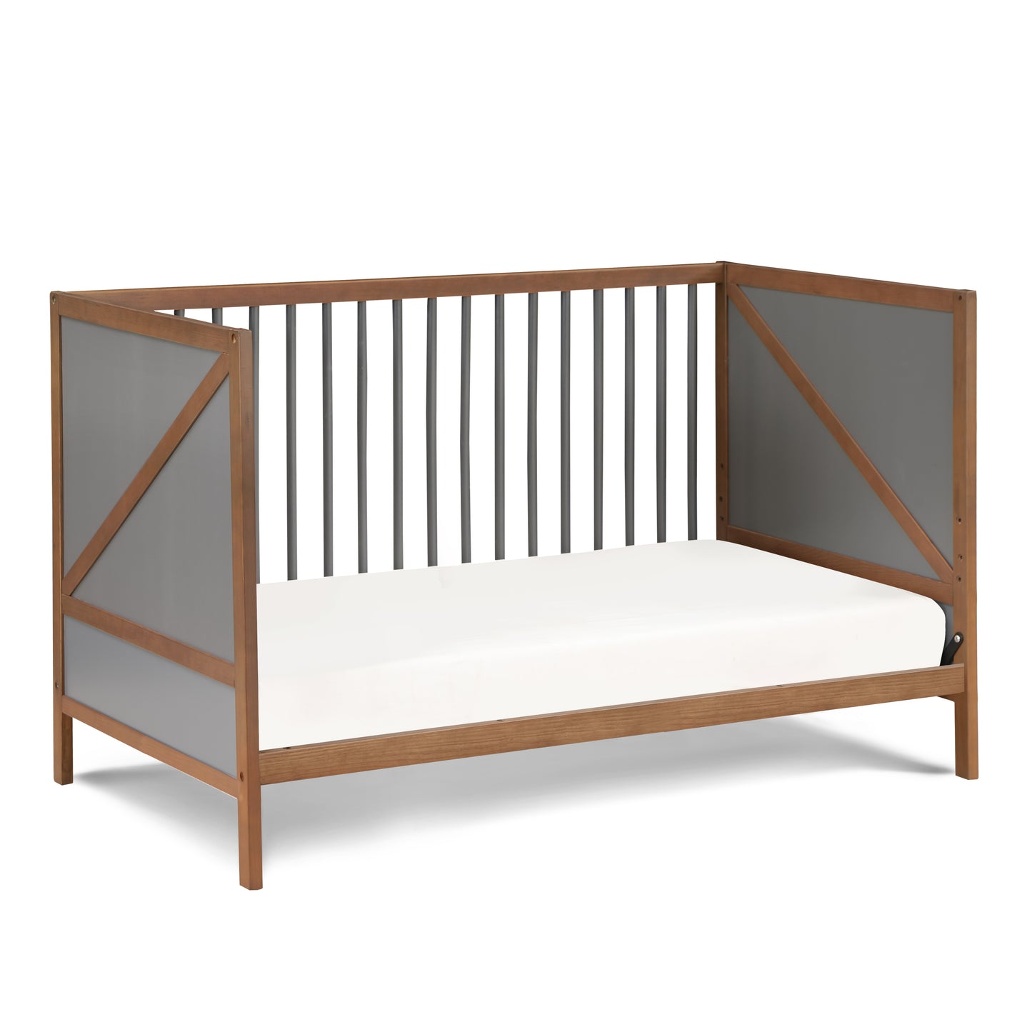 Pixie Zen 3-in-1 Crib in Walnut/Charcoal