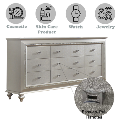 Kaitlyn Champagne Finish Dresser