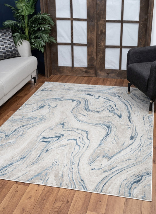 Elegance GC_CNC6010 Ivory 5 ft. 3 in. x 7 ft. 3 in. Area Rug