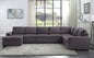 Tifton 146.5" Modular Sectional Sofa with Reversible Chaise in Dark Gray Linen