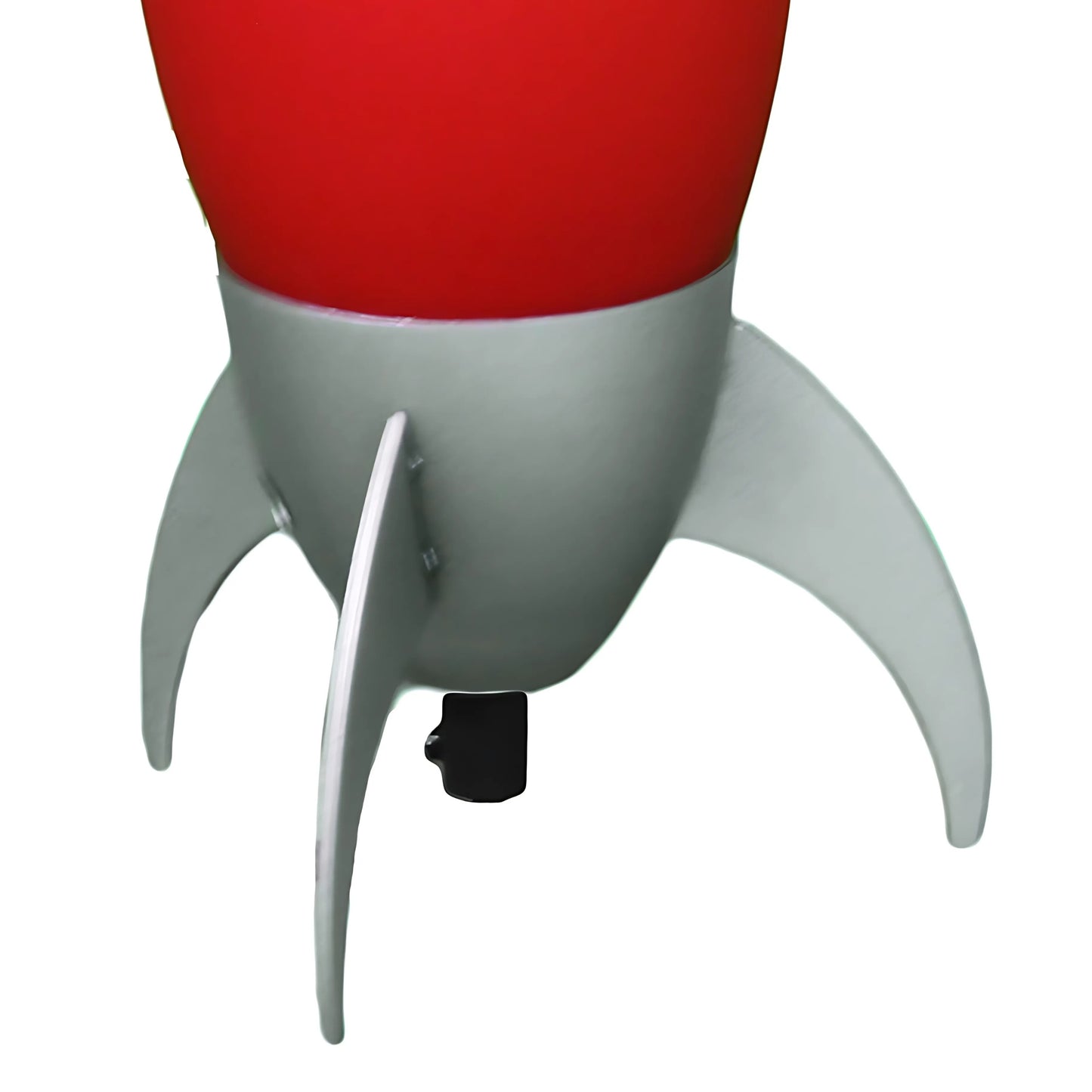 10.5" Tall Acrylic Kids Table Lamp, Rocket Ship design, Red