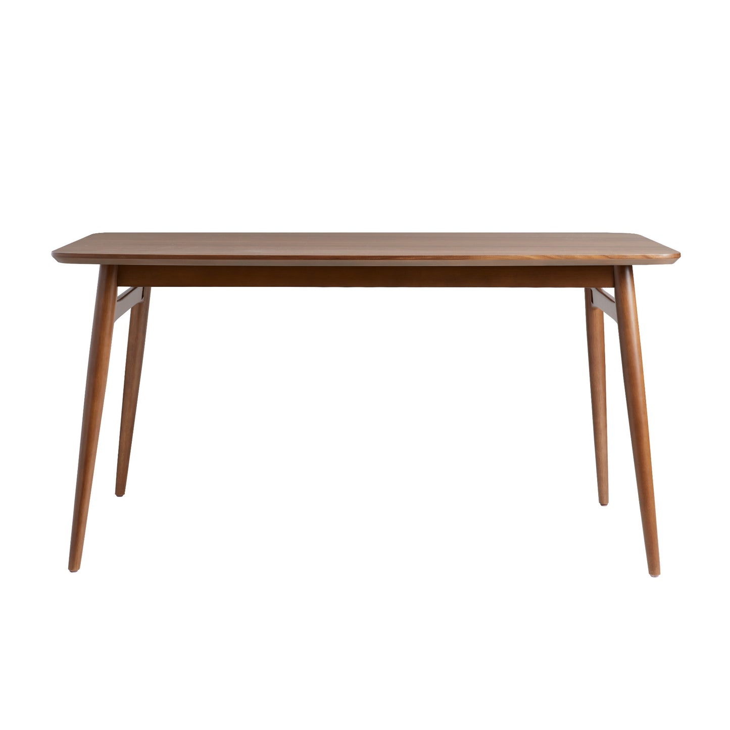 Mid-Century 59" Modern Wood Tapered Legs Dining Table, Walnut