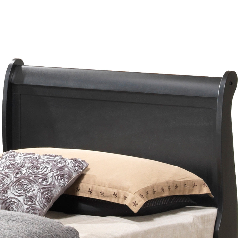 Elegant Black Twin Storage Bed With Charm