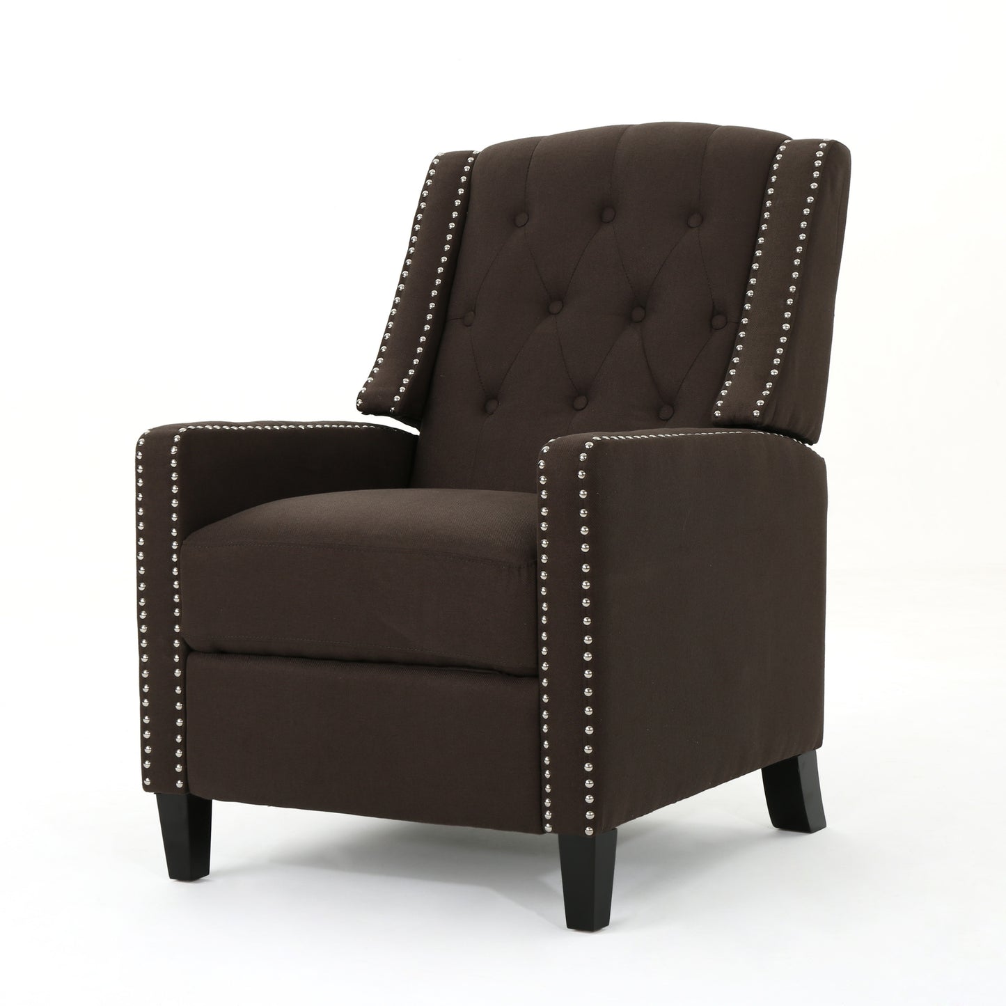 Classic Coffee Fabric Push Back Chair