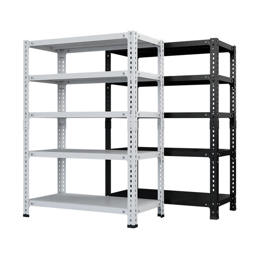 Household storage rack, adjustable display rack, basement balcony storage rack, carbon steel storage rack, 120cm * 50cm * 180cm, five floors (white)