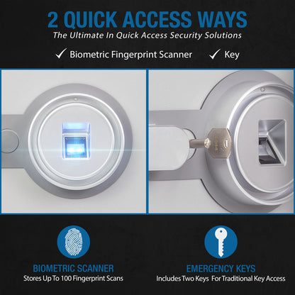 4.48 CUBIC FT BIOMETRIC FIREPROOF SAFE, WHITE