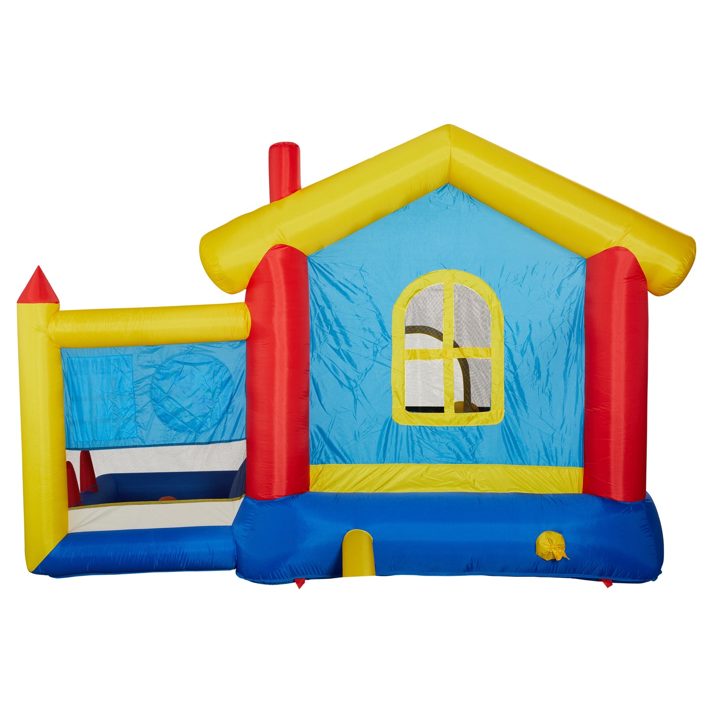 8 in 1 Inflatable Bounce House with Blower Basketball Hoop Ocean Balls Ring-toss Game Target  and Sticky Ball Game for Kids