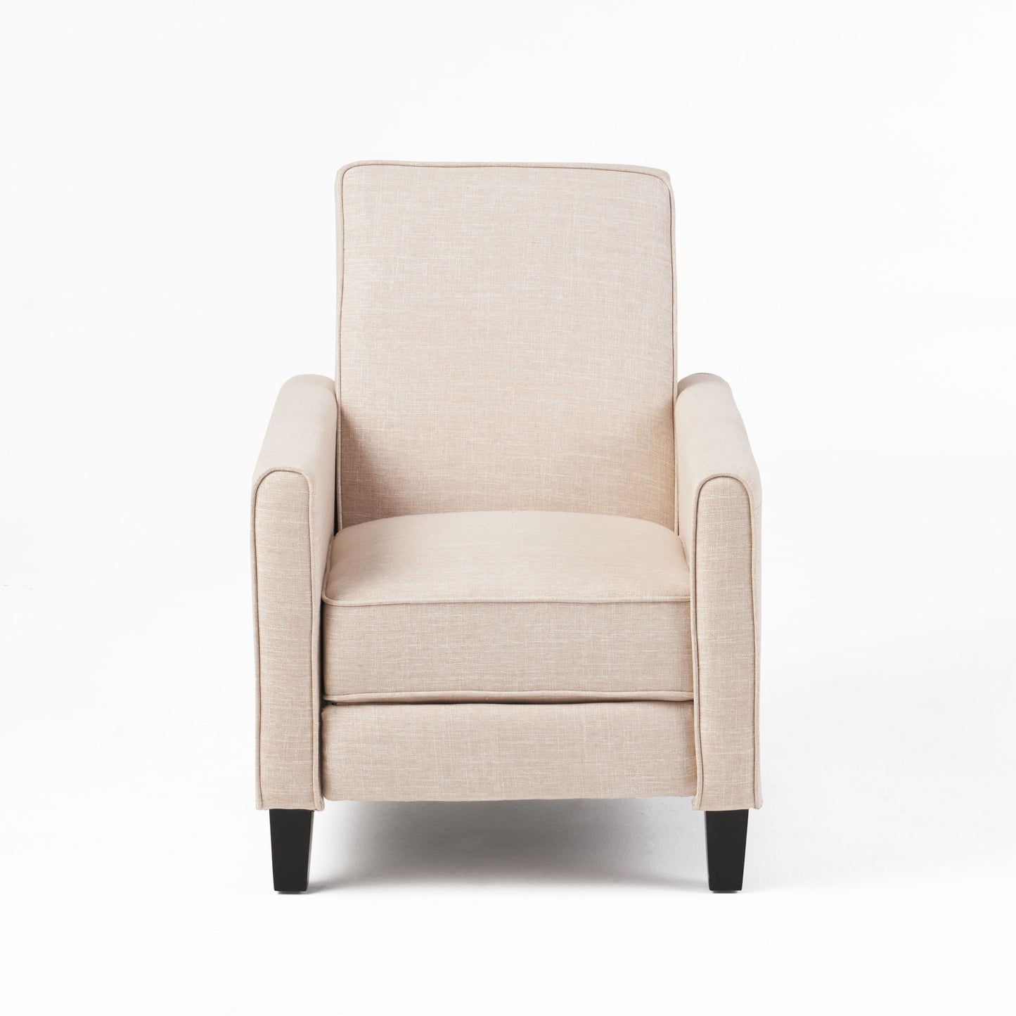 Light Beige Linen Push Back Chair for Elegant Home Décor