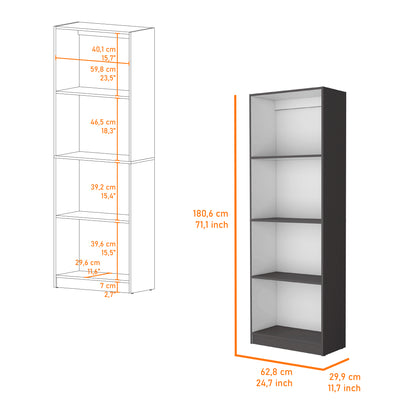 Sutton Bookcase with Tier Storage Shelves