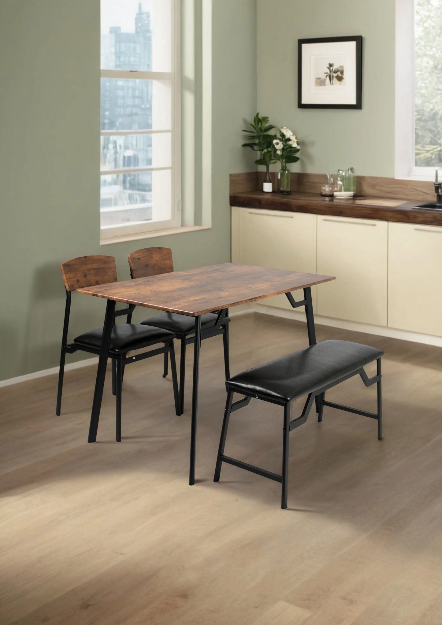 Modem 4 piece dining table set