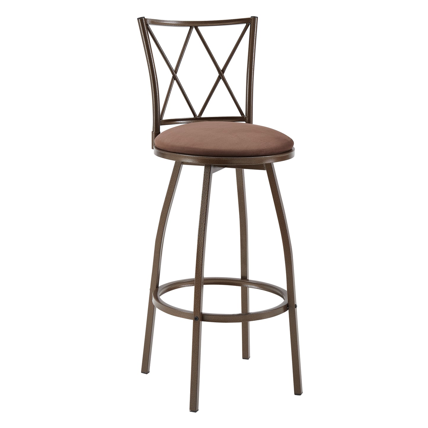 2 Piece Bar Stools, Bar Chairs, Brown Bar Stools,Country Style Industrial,Easy to Assemble, with Footrest for Indoor Bar Dining Kitchen