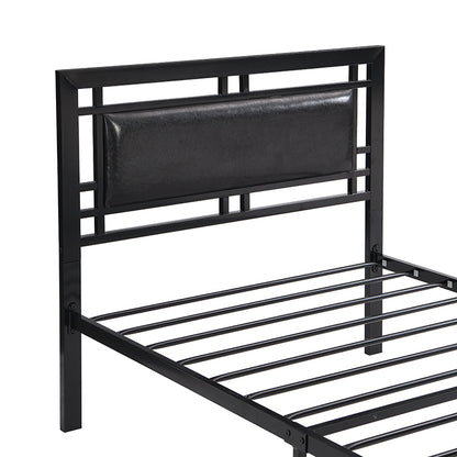 Twin Size metal bed Sturdy System Metal Bed Frame ,Modern style and comfort to any bedroom ,black