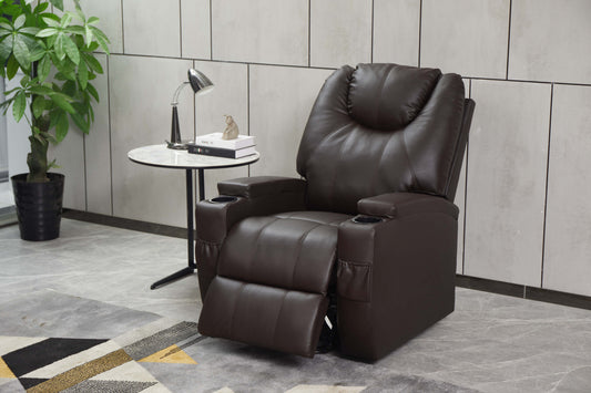 Recliner Chair Modern Recliner Chair Faux Leather Recliners with Cup Holders,Remote Control