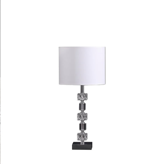 19.75" In Jules Solid Prism Crystal Cubes Orb Table Lamp