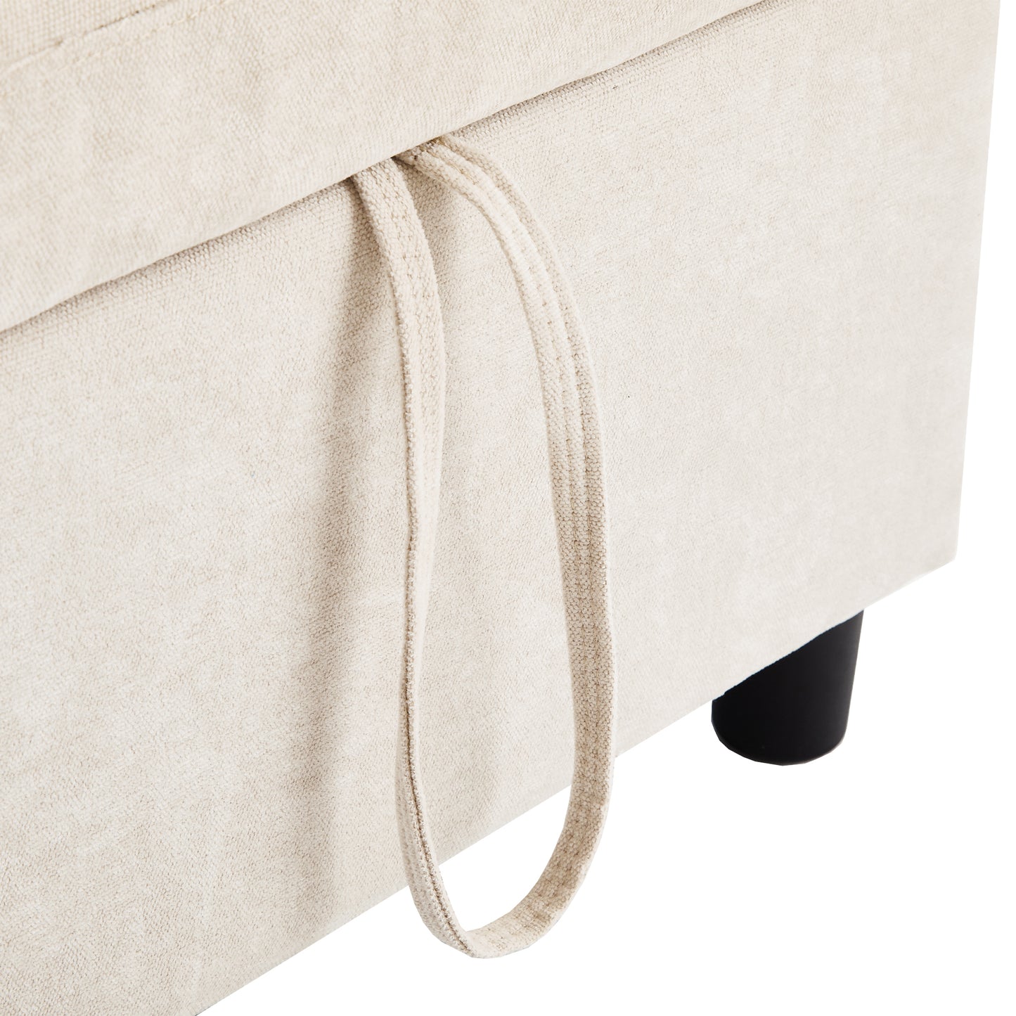 111.8" Sectional Sofa Pull-out Sofa Bed Versatile Sofa Sleeper with Large Storage Space, Two USB Ports and Two Cup Holders for Living Room, Beige