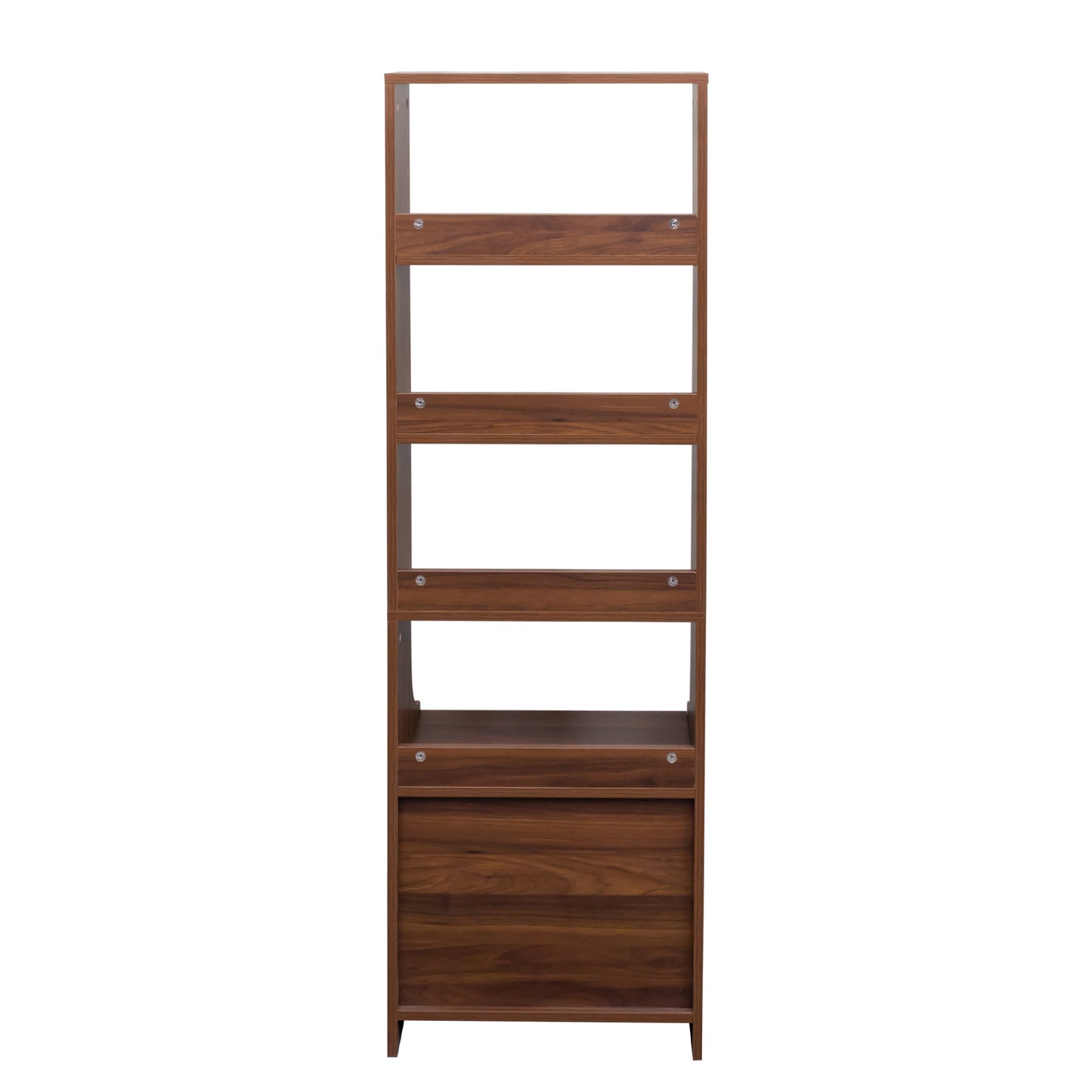 Night Stand with Bookshelf, Night Stand with 2 Storage Drawers for Bedroom
