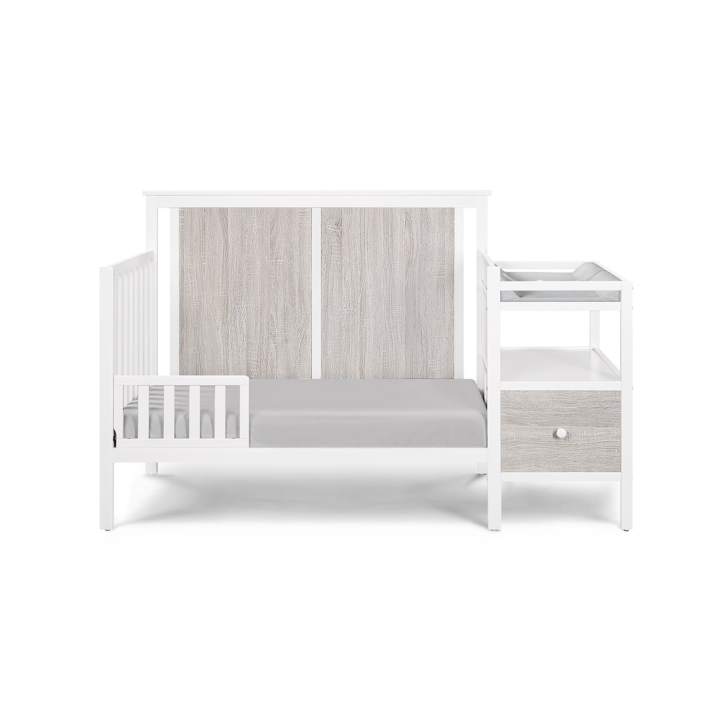 Connelly 4-in-1 Crib and Changer Combo White/Rockport Gray