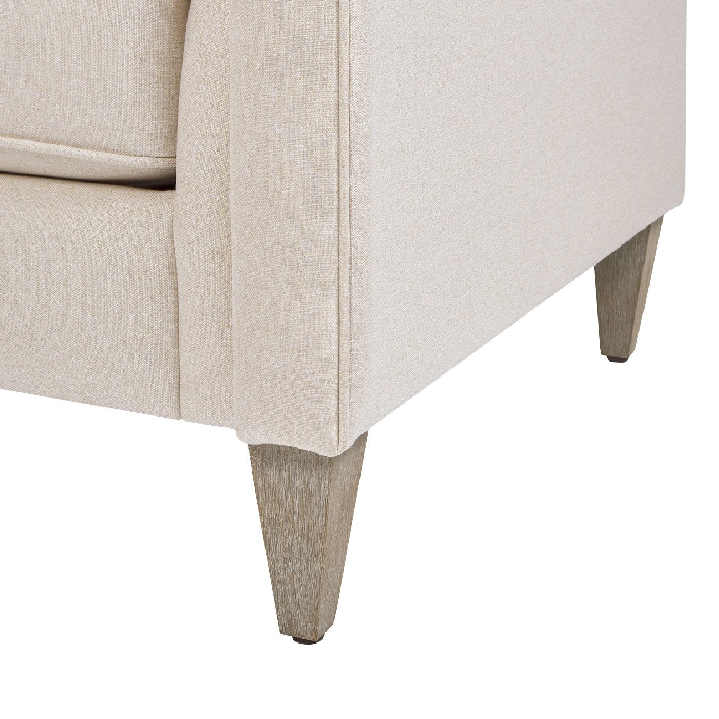 James 74" Modern Tuxedo Sofa, Sky Neutral Beige Polyester