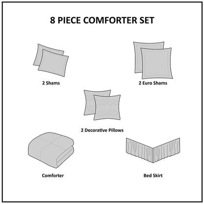 King 8 Piece Comforter Set