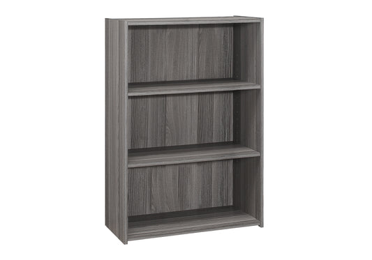Bookshelf, Bookcase, 4 Tier, 36"h, Office, Bedroom, Grey Laminate, Transitional