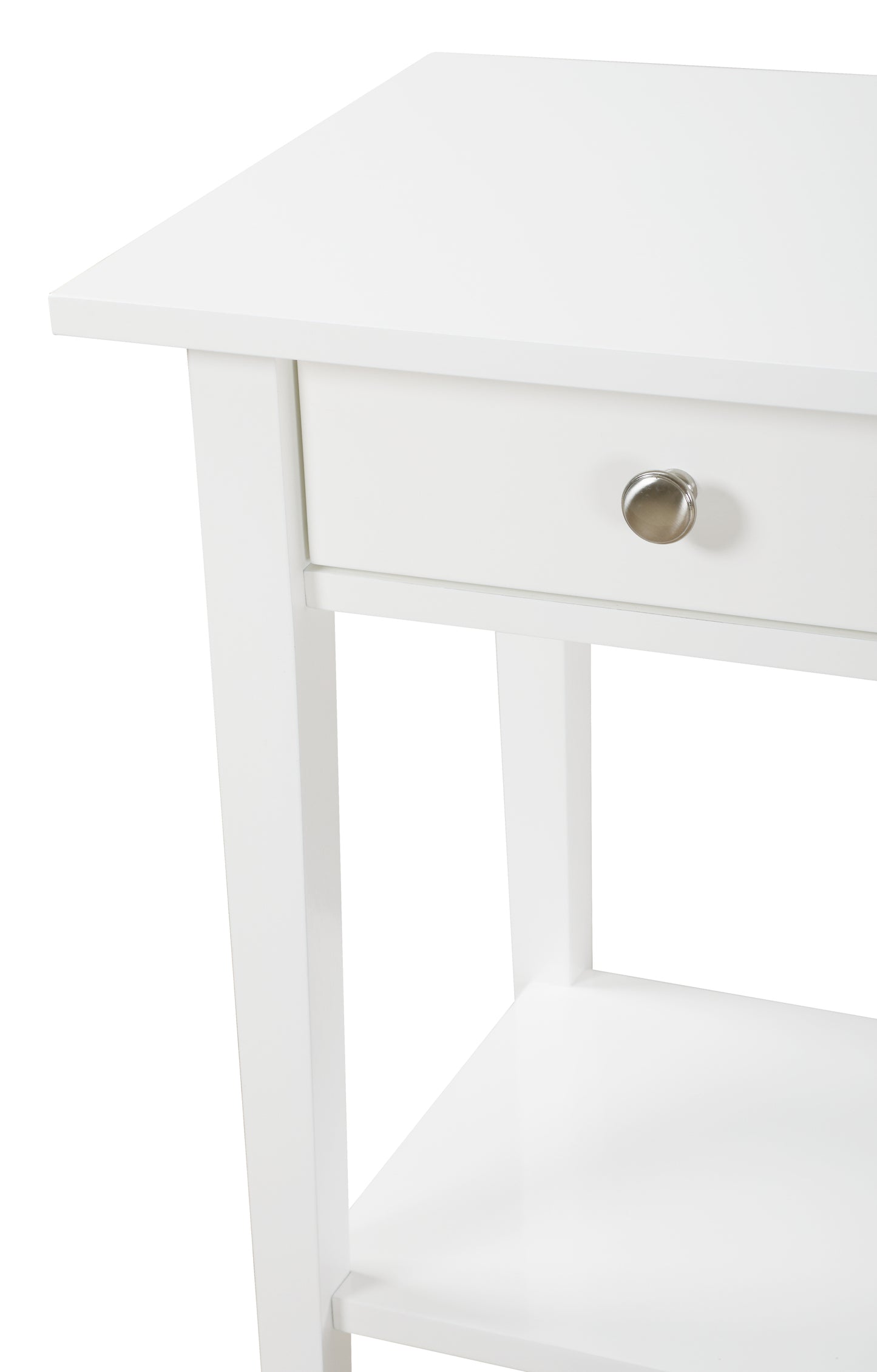 Sleek Modern Nightstand In Crisp White