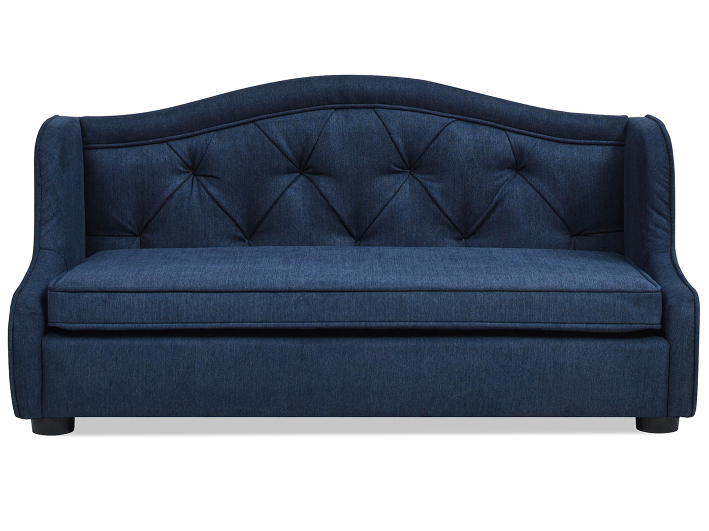 Robin 35" Tufted Wingback Pet Sofa Bed, Medium, Pacific Blue Stain Resistant High Performance Polyester