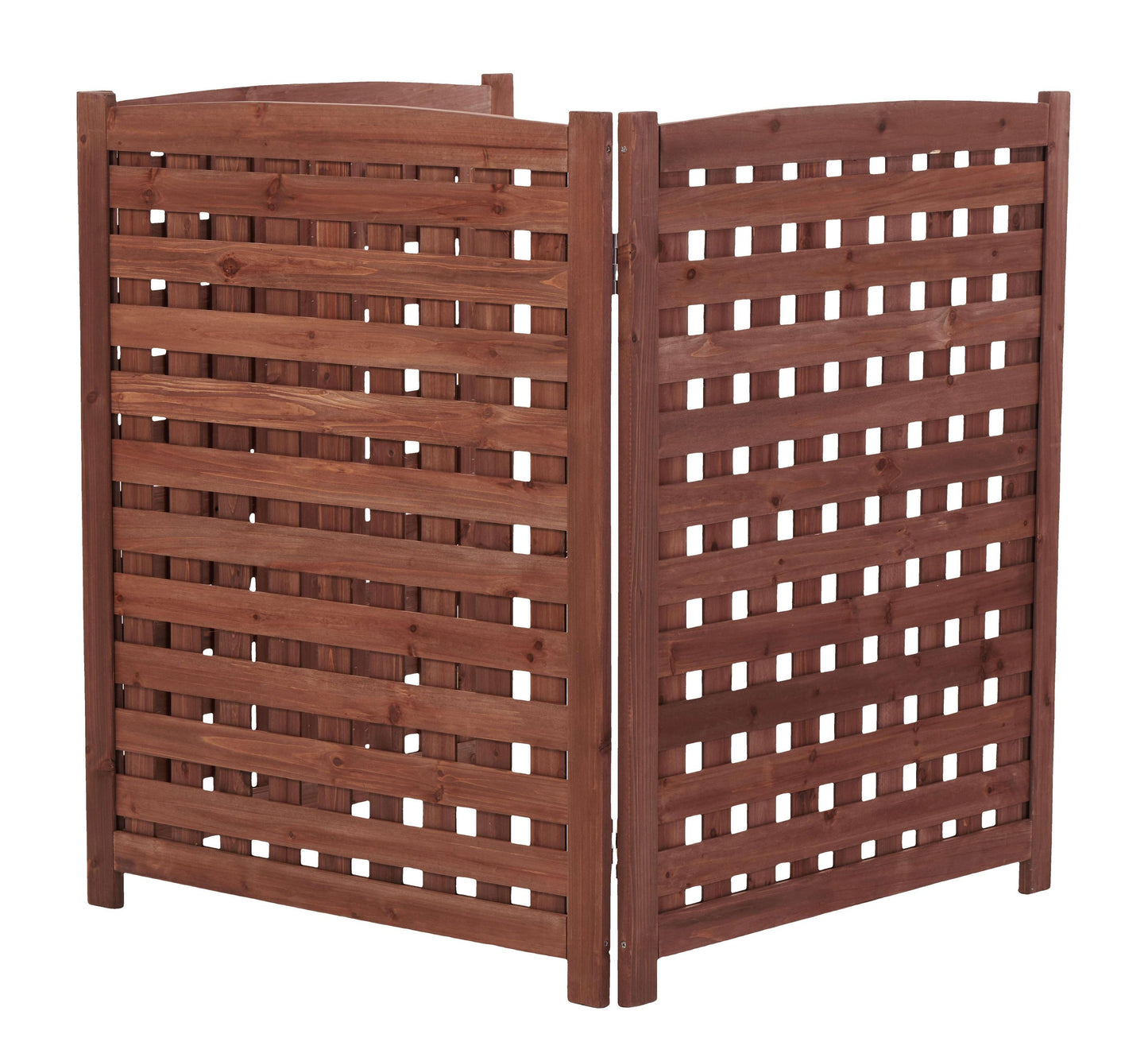 3-Panel Outdoor Air Conditioner Fence Screen, Outside Wood Privacy Fence, 32' W x 38' H