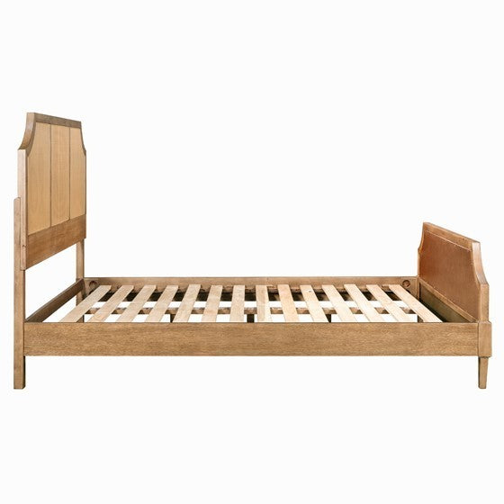 Woven Cane Queen Platform Bed