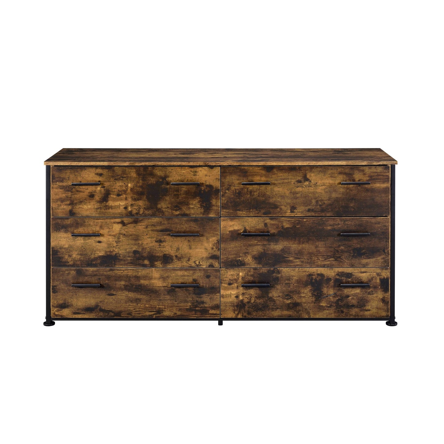 Juvanth Rustic Oak & Black Finish Dresser