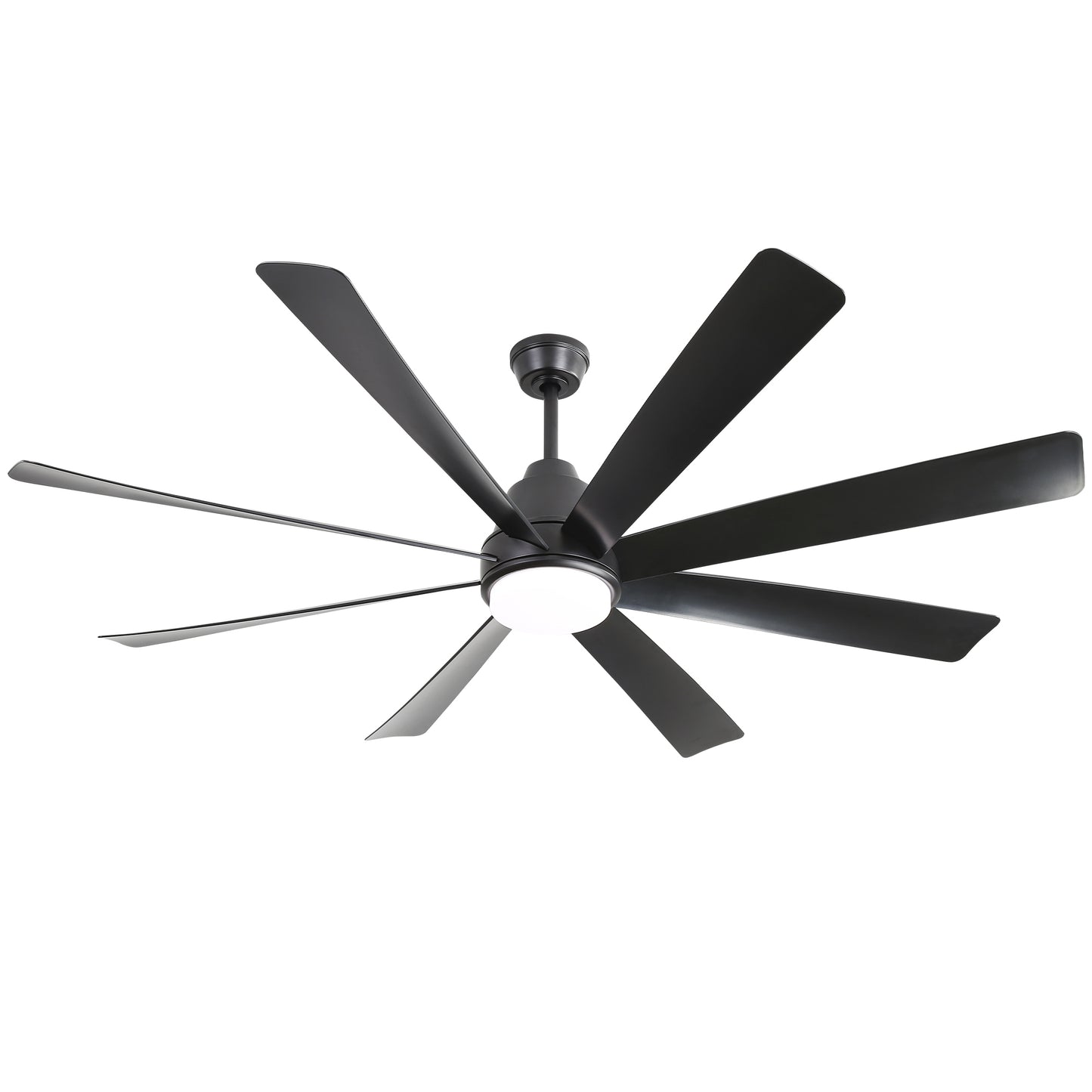 72 Inch Large Ceiling Fans with Lights and Remote Control 6 Wind Speed DC Motor Black for Living Room