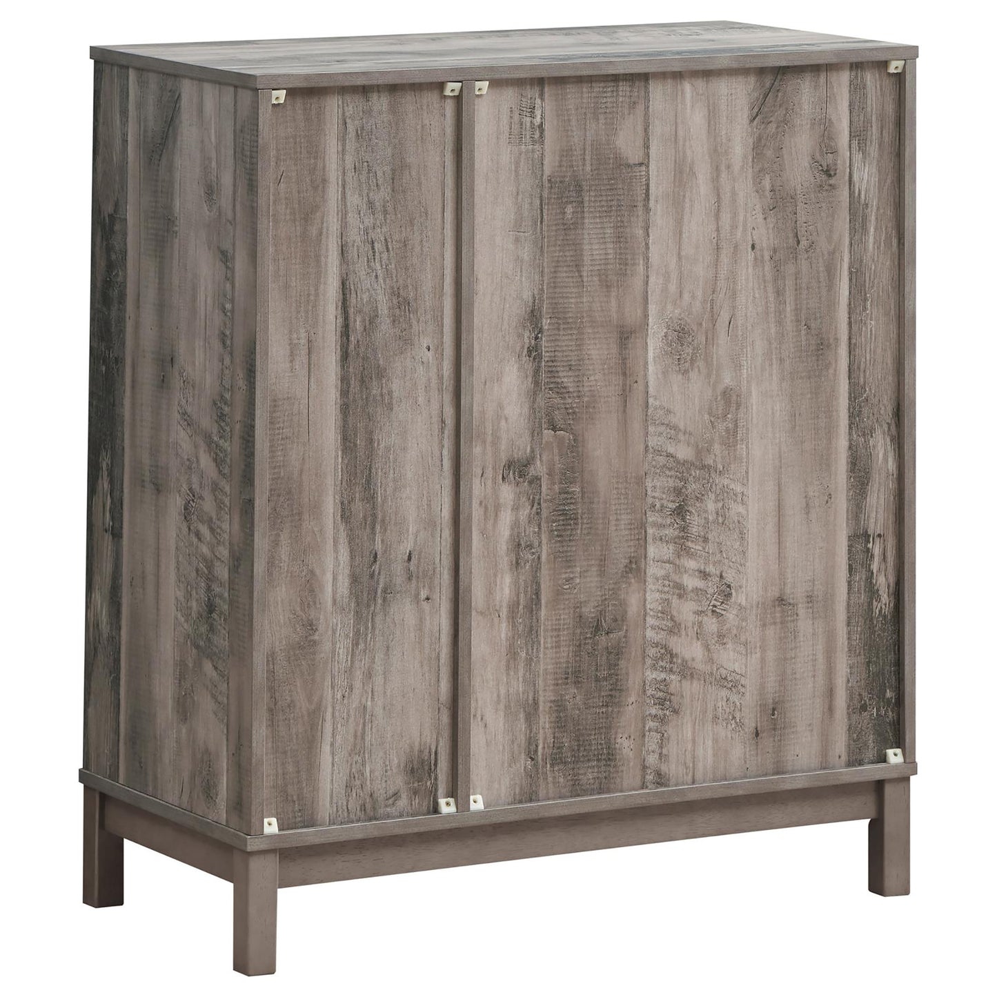 Weathered Acacia Wine Cabinet with 2 Doors