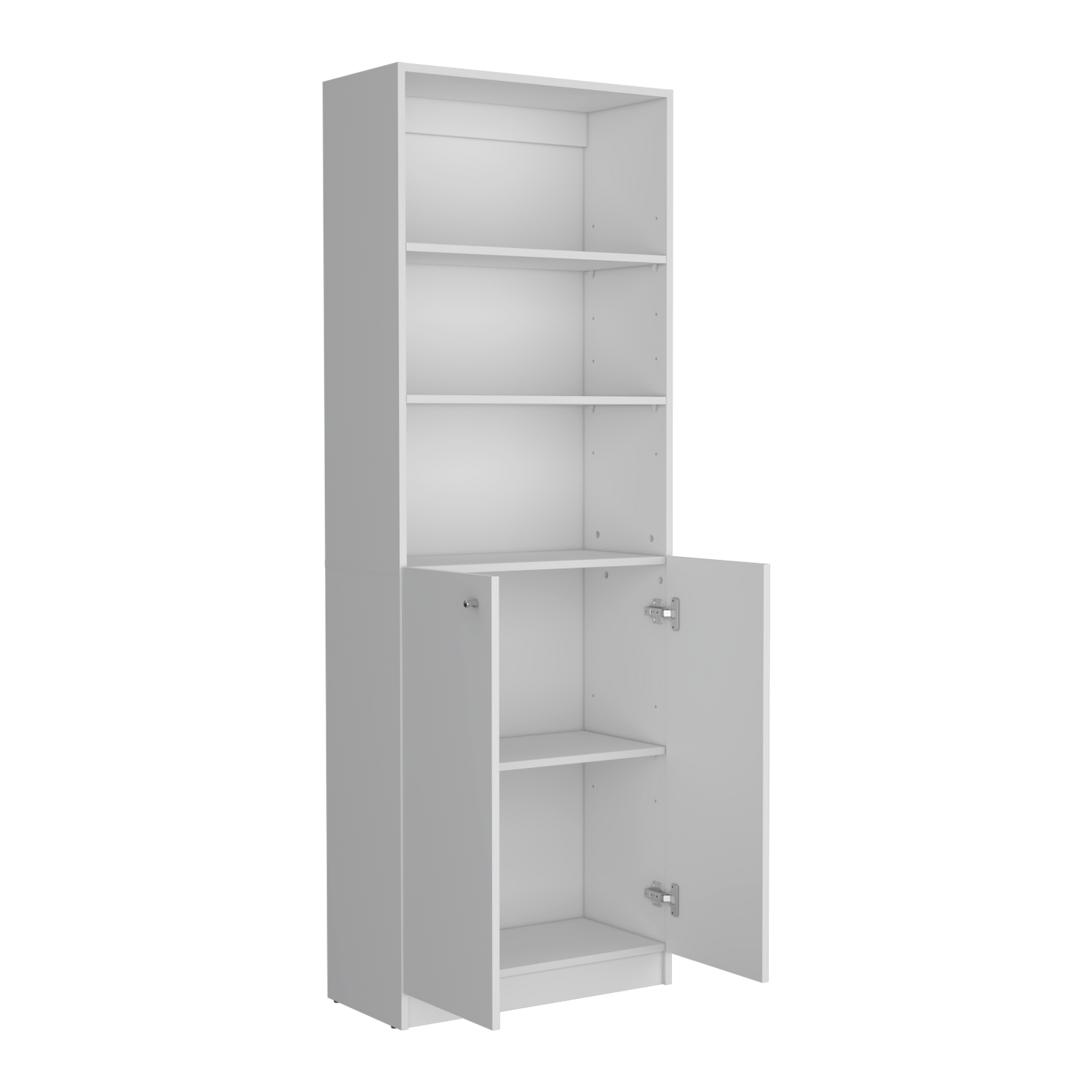 Bookcase Dual-Door Benzoni, Office, White