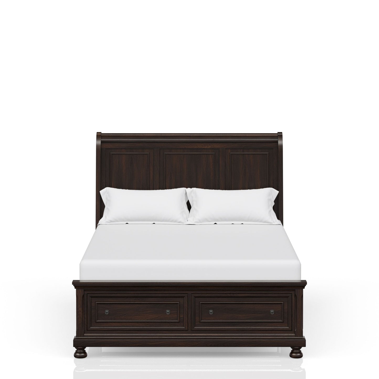 Dark Cherry Queen Storage Bed