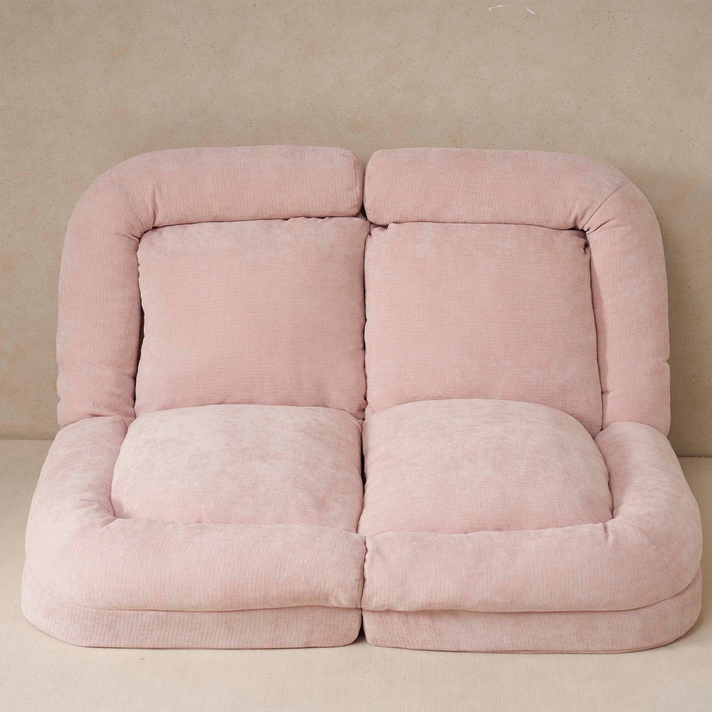 Convertible Fold-Out Double Sofa Bed,Pink